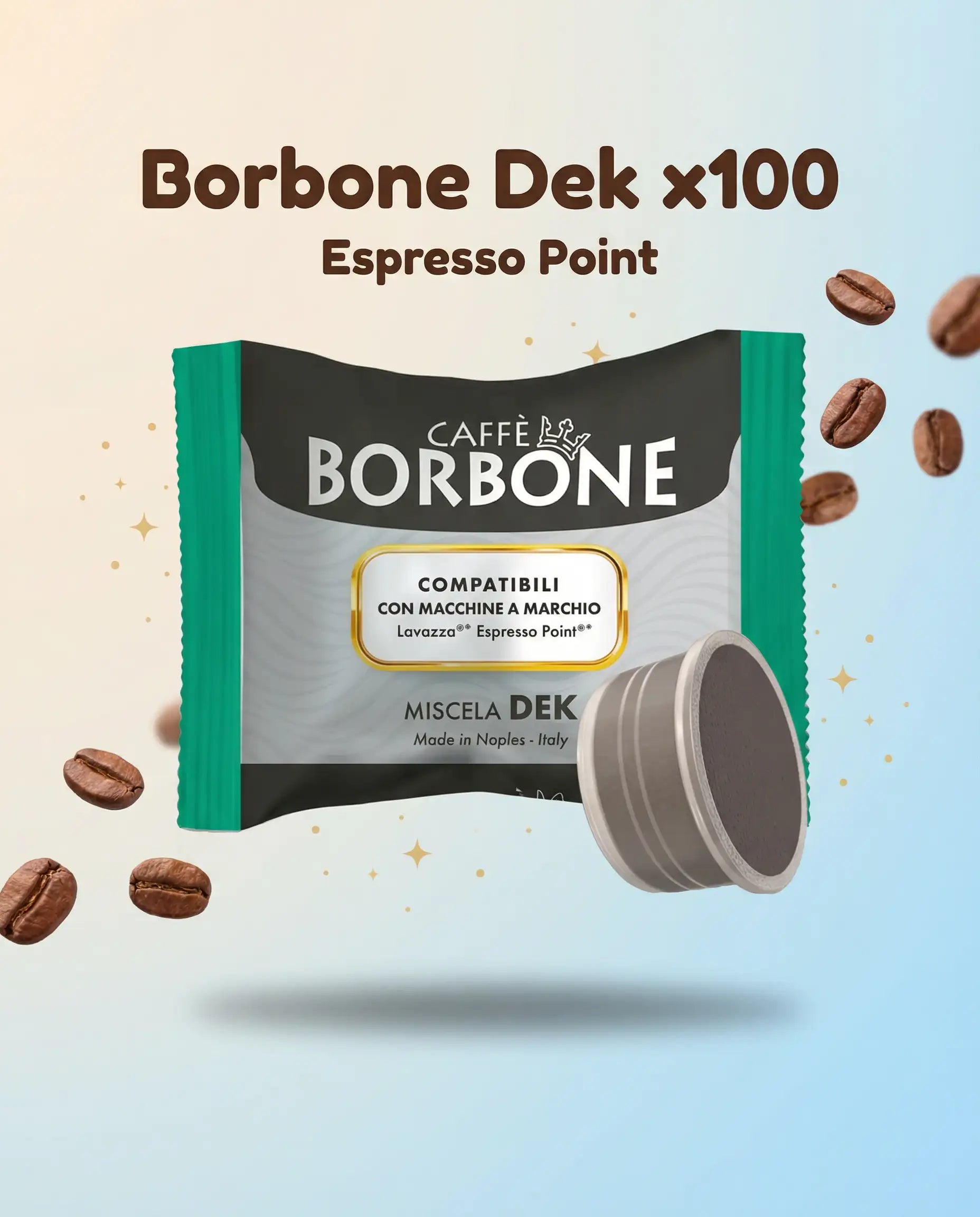 100 Capsule Caffè Borbone Miscela Dek Compatibili Espresso Point